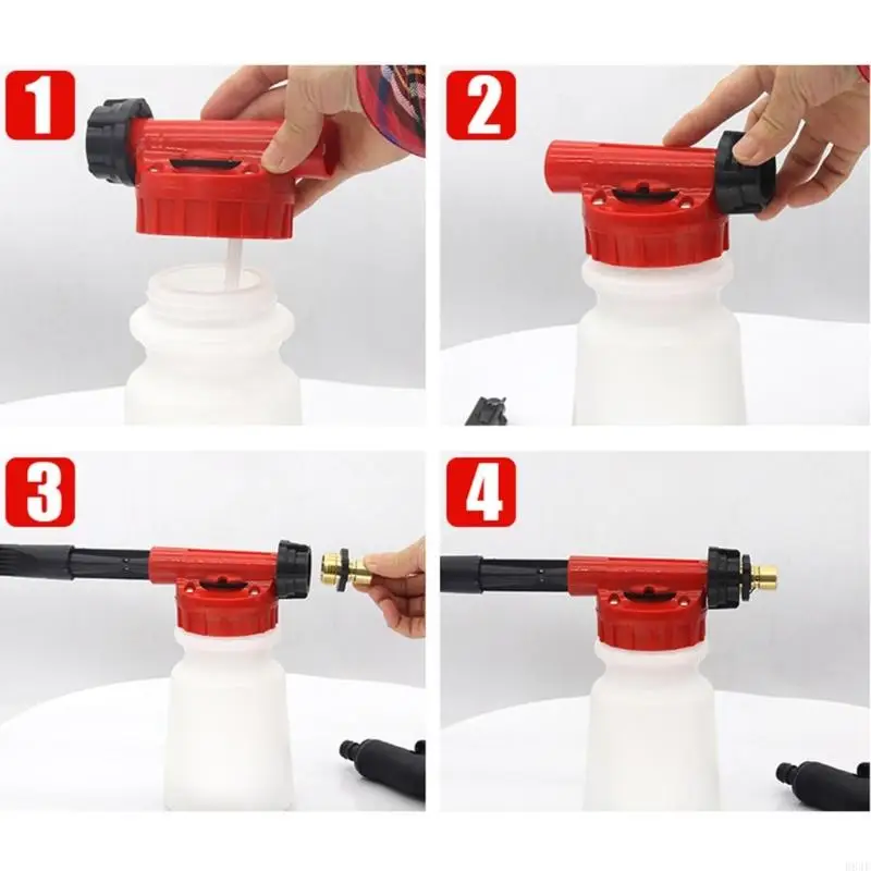 D84F Soap Snow Foam Lances Washer Soap Pressure Adjustable Sprayers Jet Bottle Nozzle