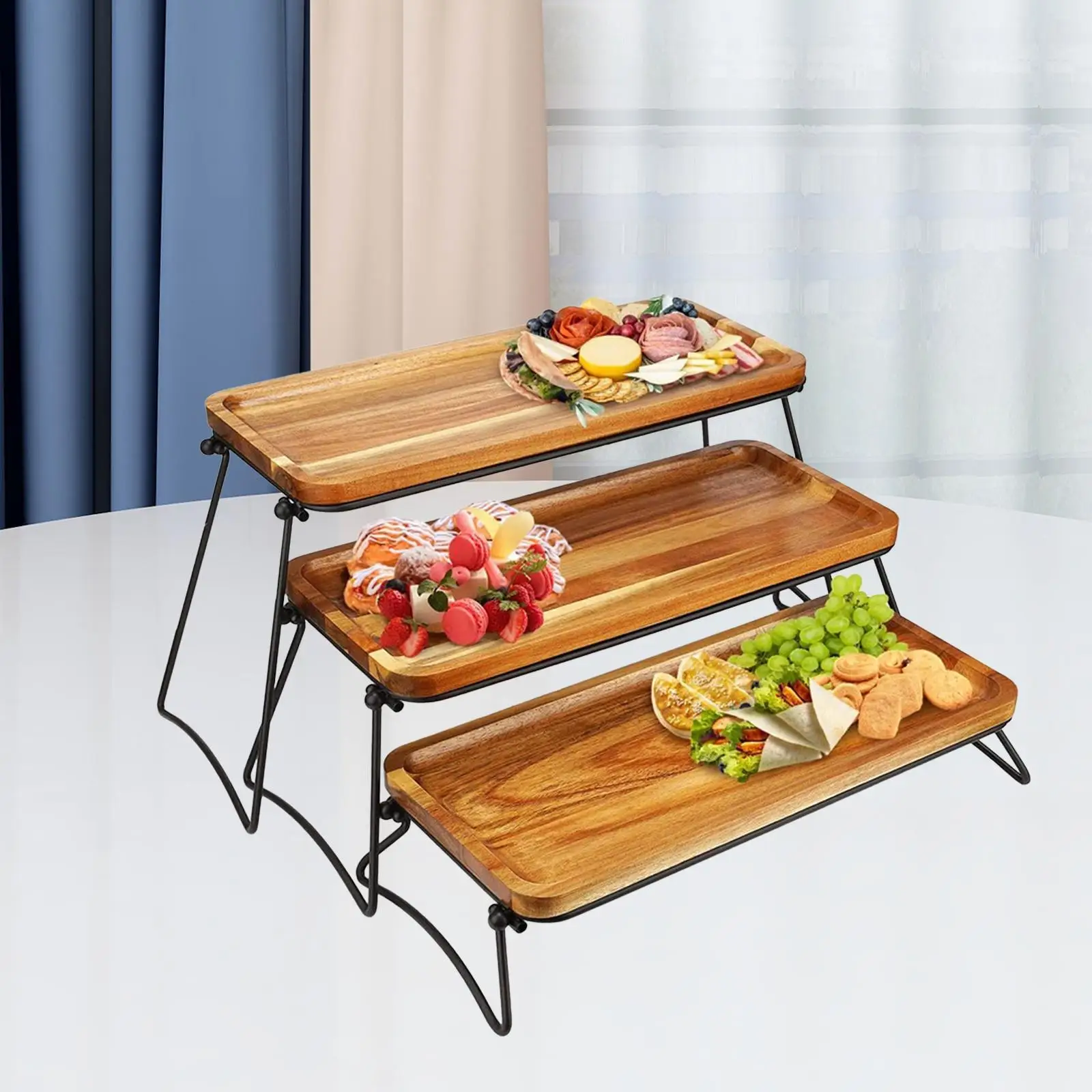 

Serving Tray Set 3 Tier Multipurpose Dessert Server Cake Stand Cupcake Tier Stand for Parties Macaron Appetizer Wedding Donuts