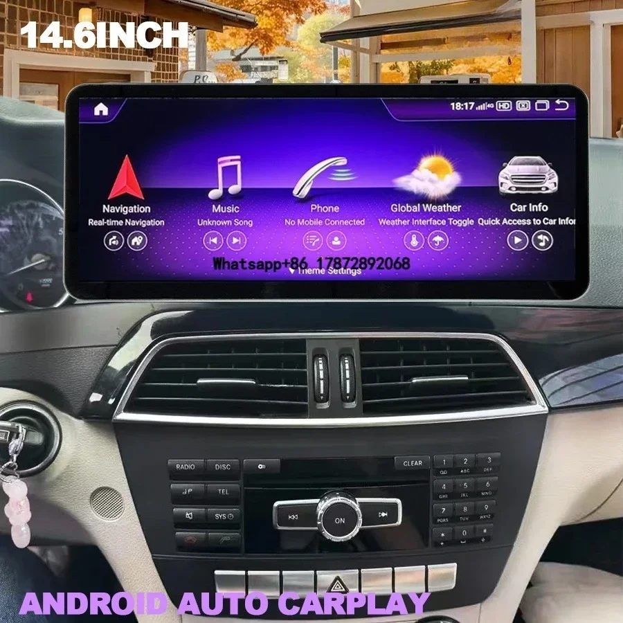 

14.6inch For C Class W204 2011-2014 Android Car Radio Carplay Navigation Multimedia Video Player Stereo Audio Head Unit