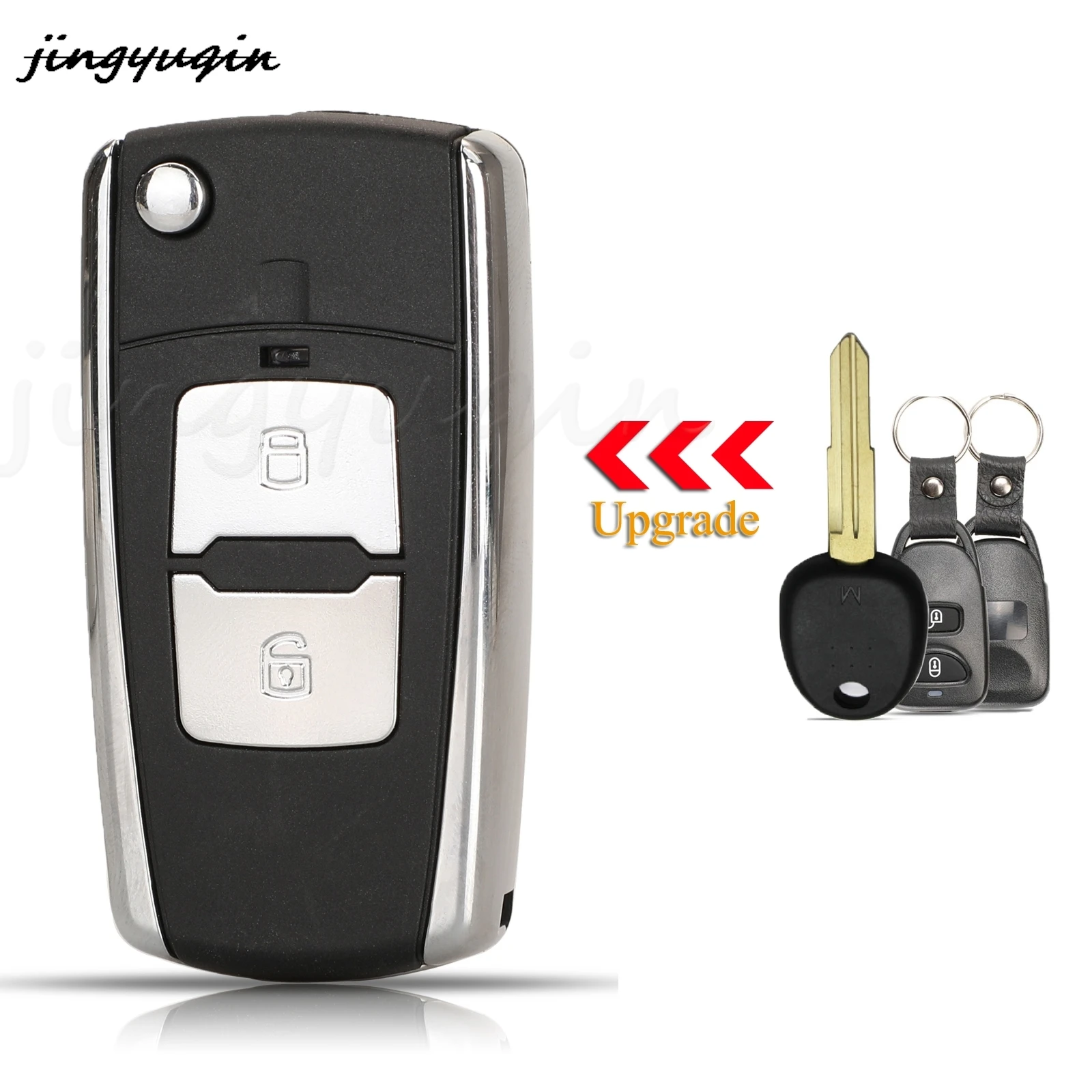 jingyuqin 2Buttons Modified Car Key Shell For KIA Sportage Spectra Rio Morning For Hyundai Santa Tucson Verna Aceent Avante