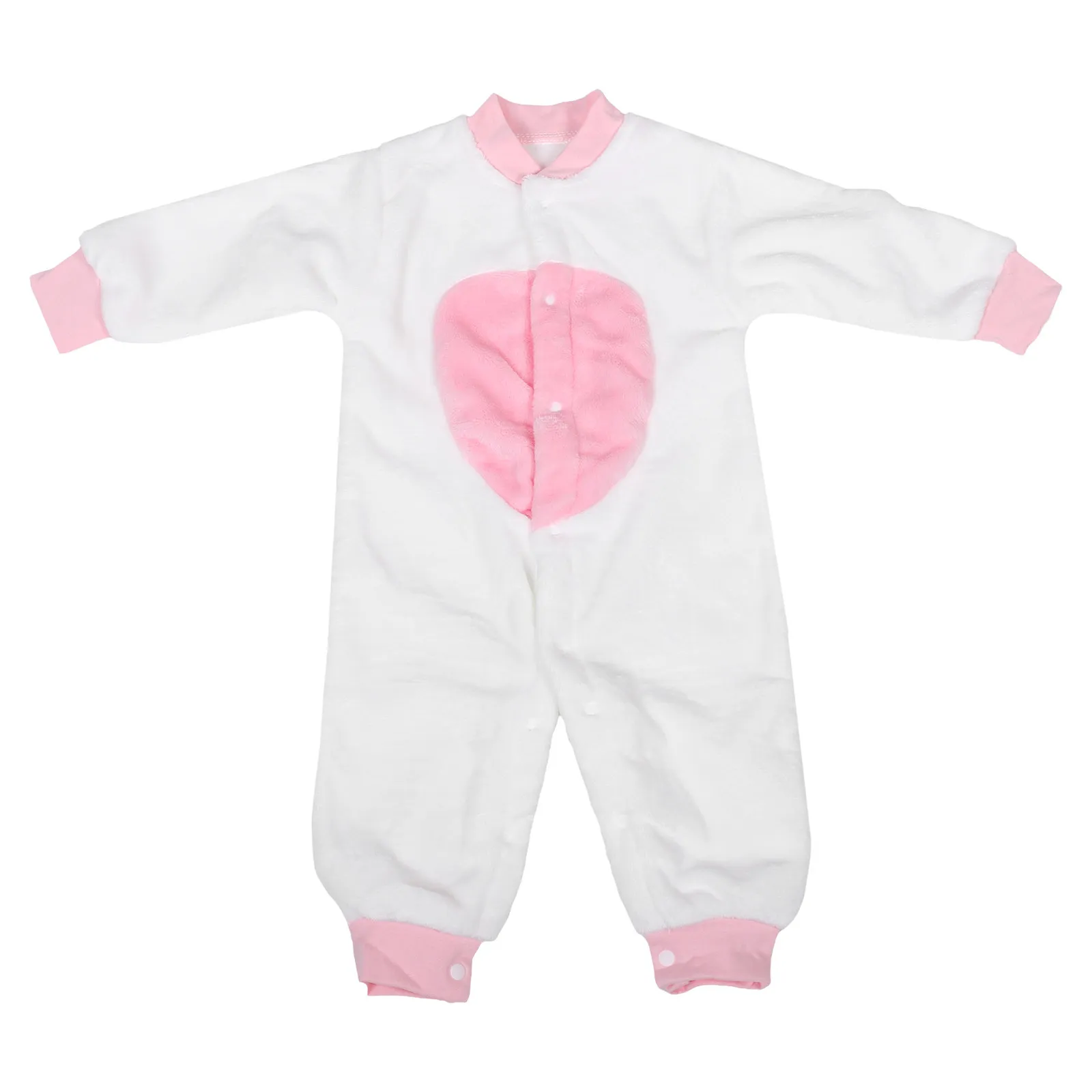 Baby Hooded Winter Fleece Jumpsuit Boys Girls Newborn Soft Warm Toddler Bunny Costume Infant Snowsuit Winter Romper
