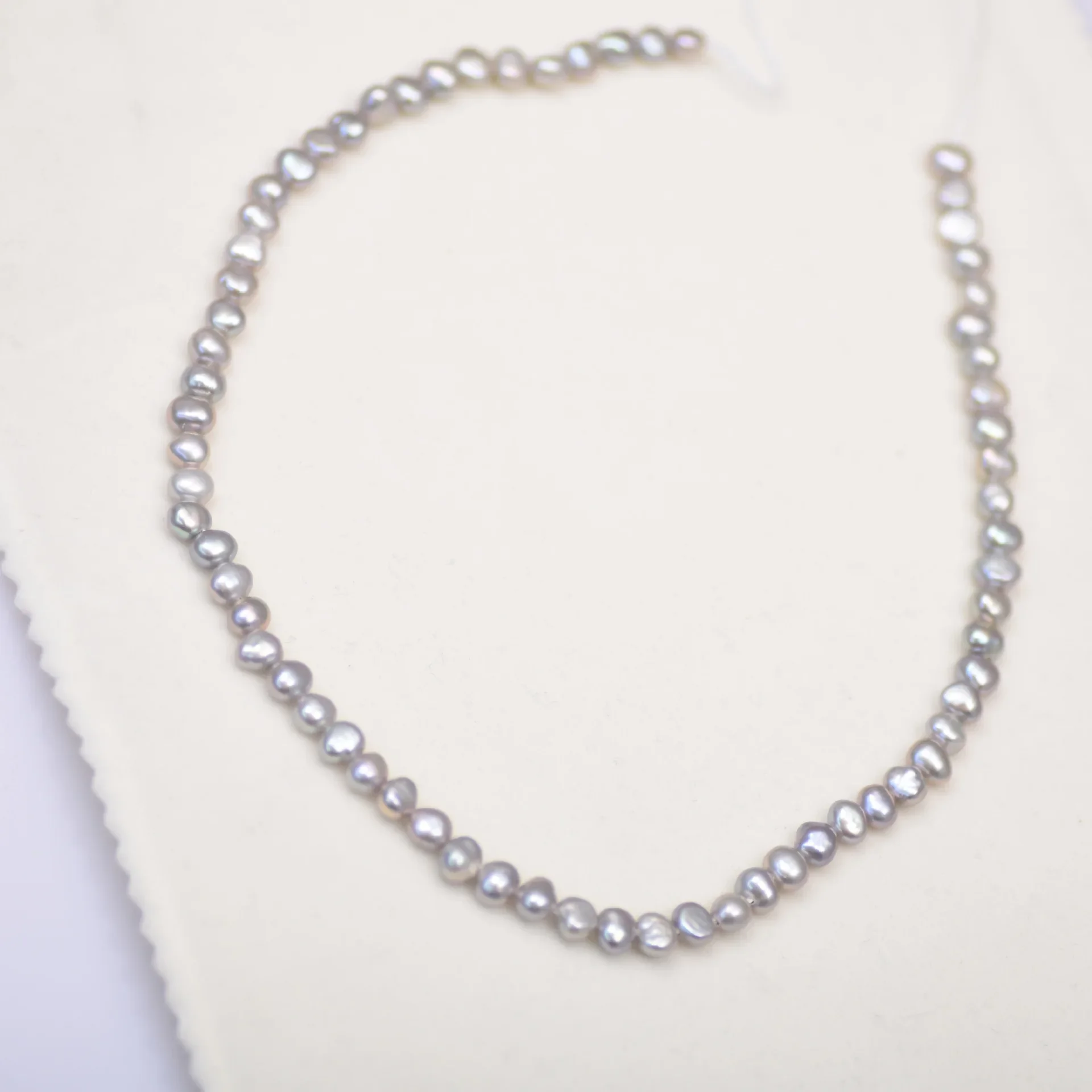 

5-6mm AAA Luminous Velvety Natural Freshwater Gray Irregular Pearl Loose Bead Gift Jewelry MakeDIY Necklace Bracelet Accessories