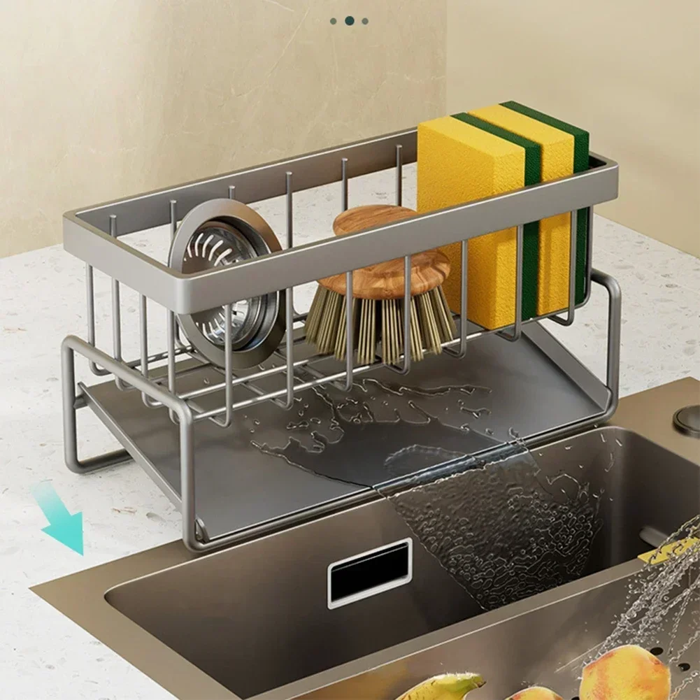 Stainless Steel Kitchen Sink Holder Dish Drainer Faucet Holder Soap Drainer Towel Rack Shelf Organizer Kitchen Accessories