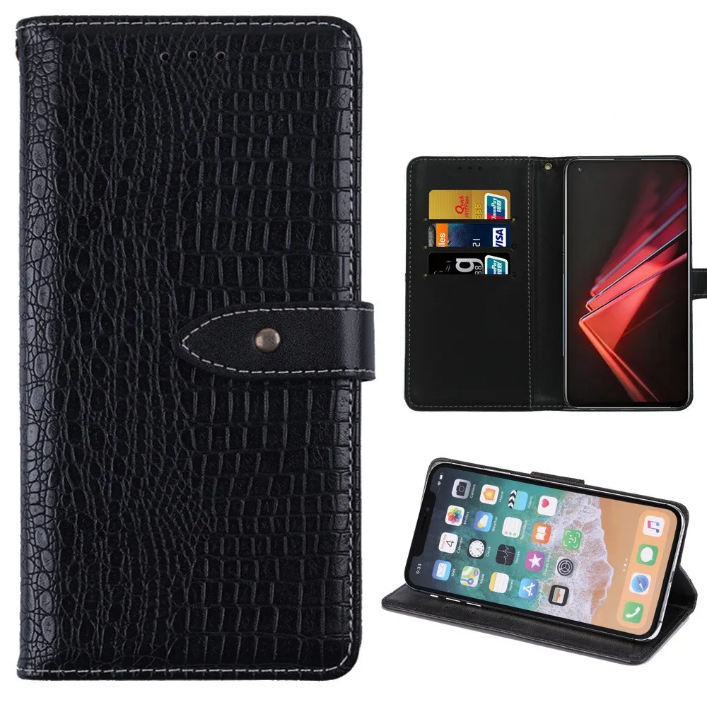 For Ulefone Rugone Xever 7 Pro/Xever 7 Flip Case Crocodile Pattern PU Leather Cover Conque Fundas Phone Accessories