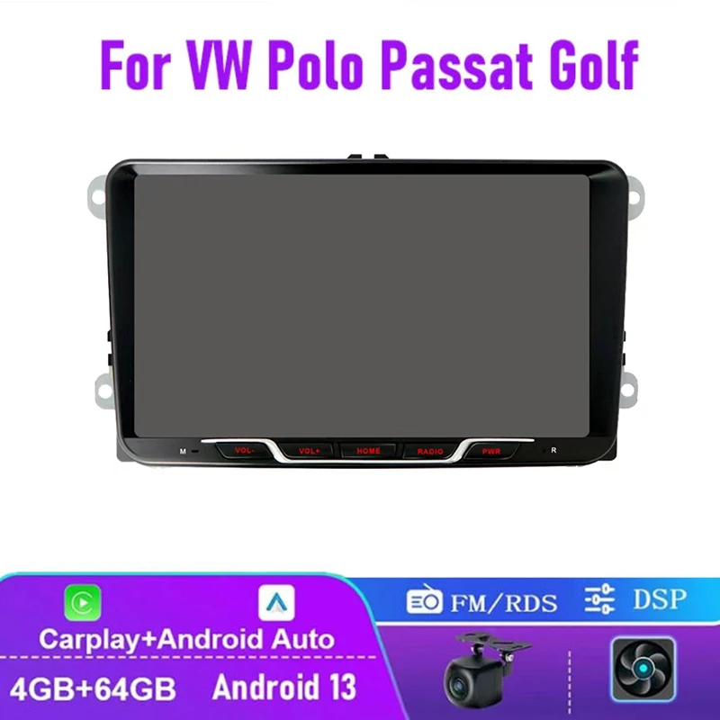 

9" 4+64GB Car Stereo Radio Apple Carplay Android Auto Head Unit for VW Tiguan Golf 5 MK5 MK6 Jetta Passat Polo EOS CC