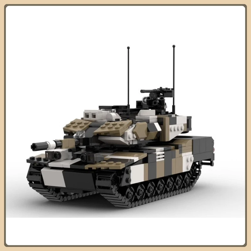 Bloques de construcción MOC de leopardo alto, 2 tanques, modelo de tanque militar, regalo creativo, rompecabezas, juego de bloques de construcción