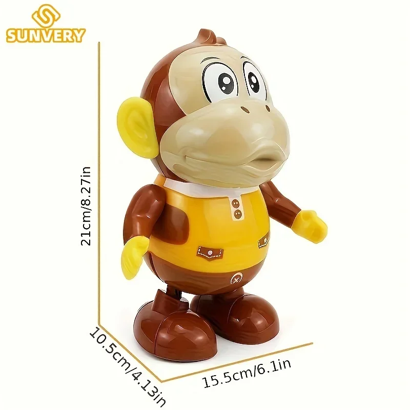 Baby Interactive Dancing Monkey Toy Music Lighted Cartoon Robot for Children Swinging Walking Toys Christmas Gift for Toddlers