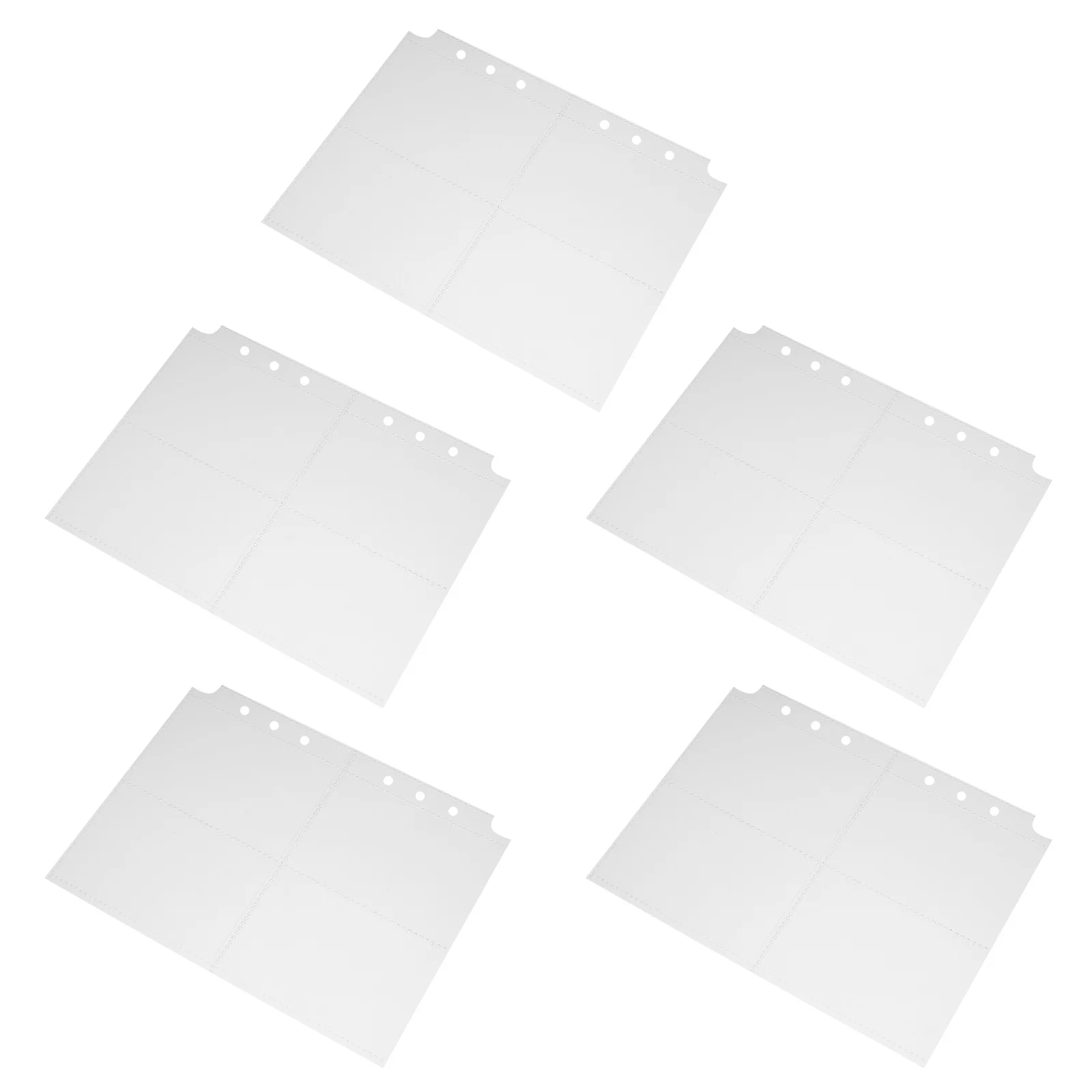 

50Pcs Photo Album Pages High-Quality Reusable Clear 4-Pocket 6-Ring Binder Photo Sleeves Protective Sheet for Photos Postcards