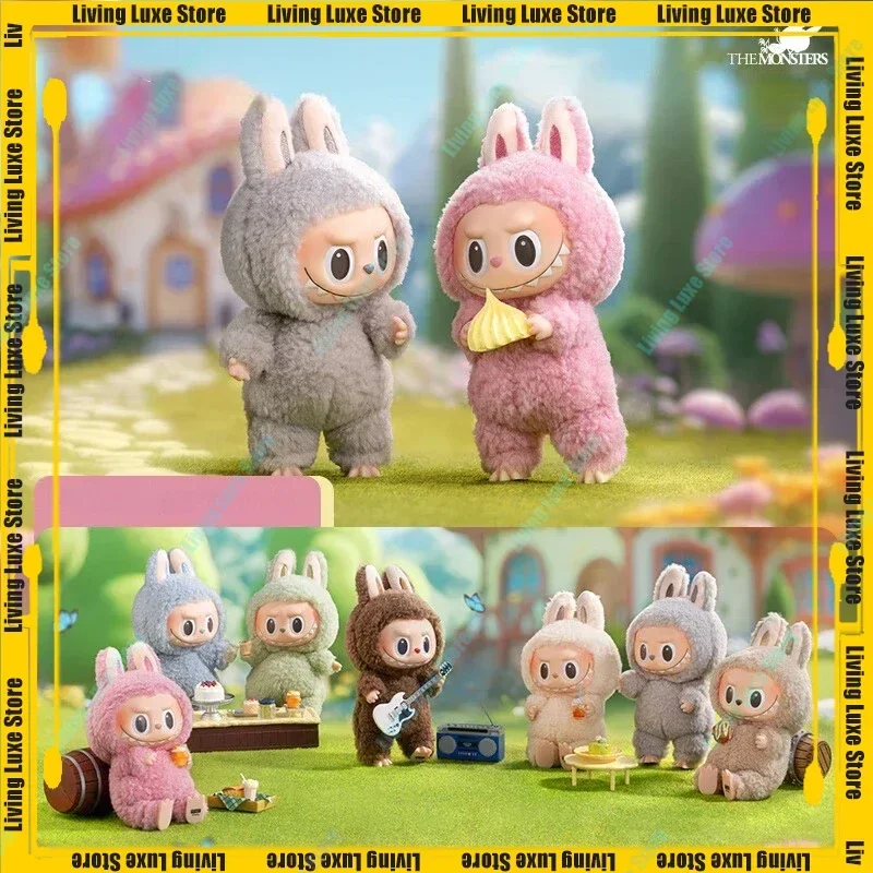 Original Labubu The Monsters Exciting Macarons Series Blind Box Toys Mystery Box Cute Action Anime Figure Doll Kids Toys Gift