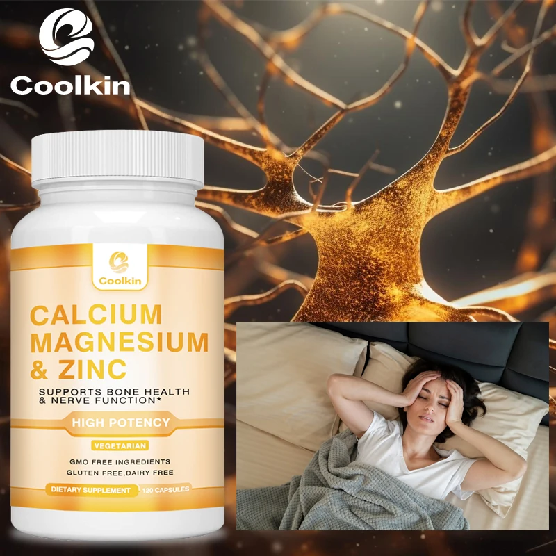 

Calcium Magnesium Zinc Capsules Vitamin D3 Helps Support Bones, Teeth, Heart, and Enhance Immune System Function