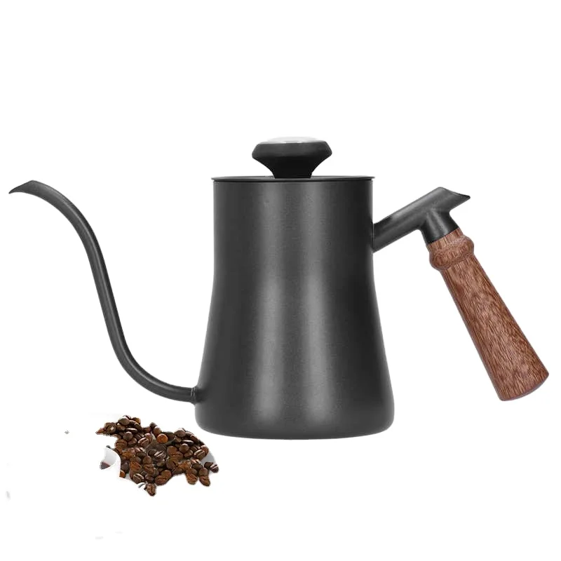 

Coffee Pot 650ml Stainless Steel Long Narrow Spout Coffee Kettle Household Hand Punch Pot Pressure Pot with Thermometer