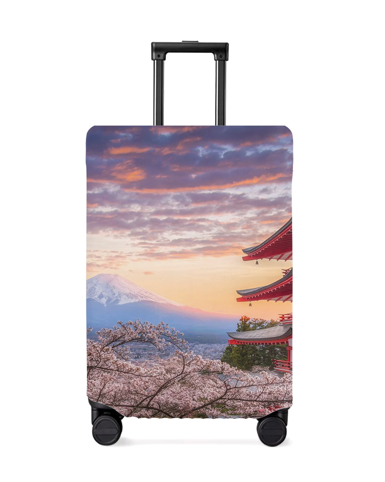 Japan Mount Fuji Cherry Blossom Travel Luggage Cover Elastic Baggage Cover Suitcase Case Dust Cover Travel Accessories