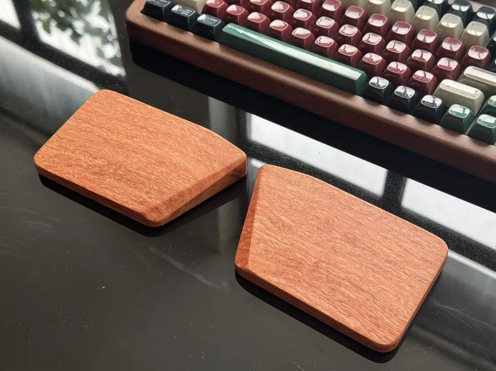 Split Keyboard Palm Rest Custom Walnut Maple Wood Wrist Rest Soild Wood Split Alice Keyboard Palm Stree Accessories Wrist Guard