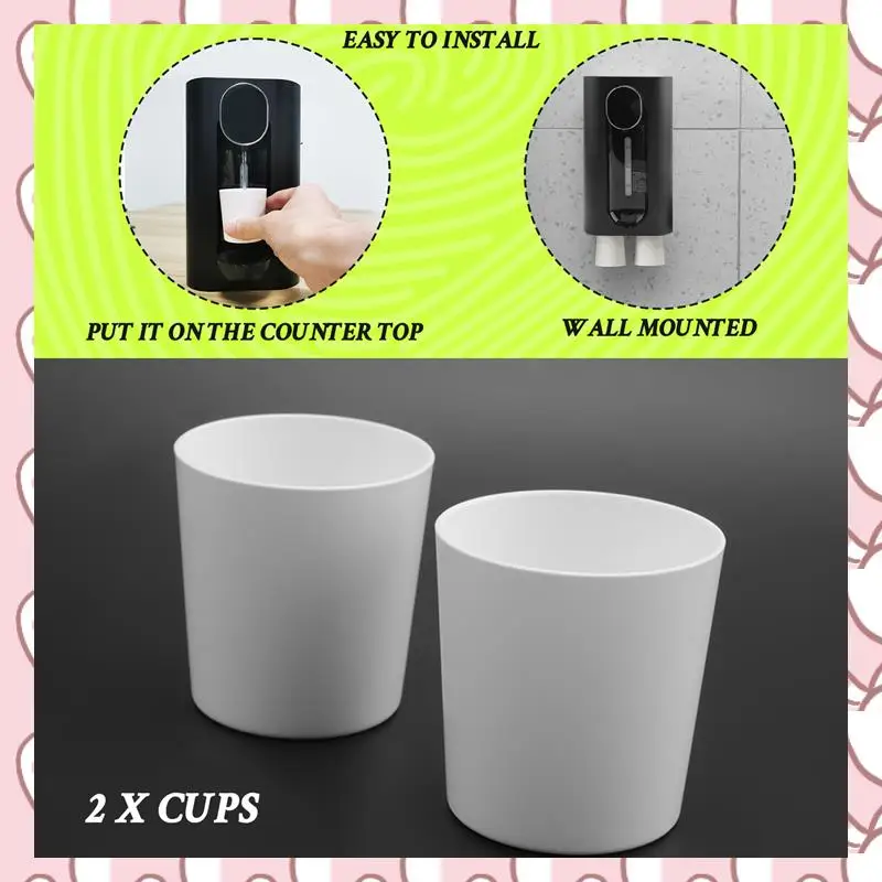 

Диспенсер для полоскания рта HHTL для ванной комнаты, 18,26 унций (540 мл) Бесконтактный автоматический диспенсер для полоскания рта с магнитными чашками