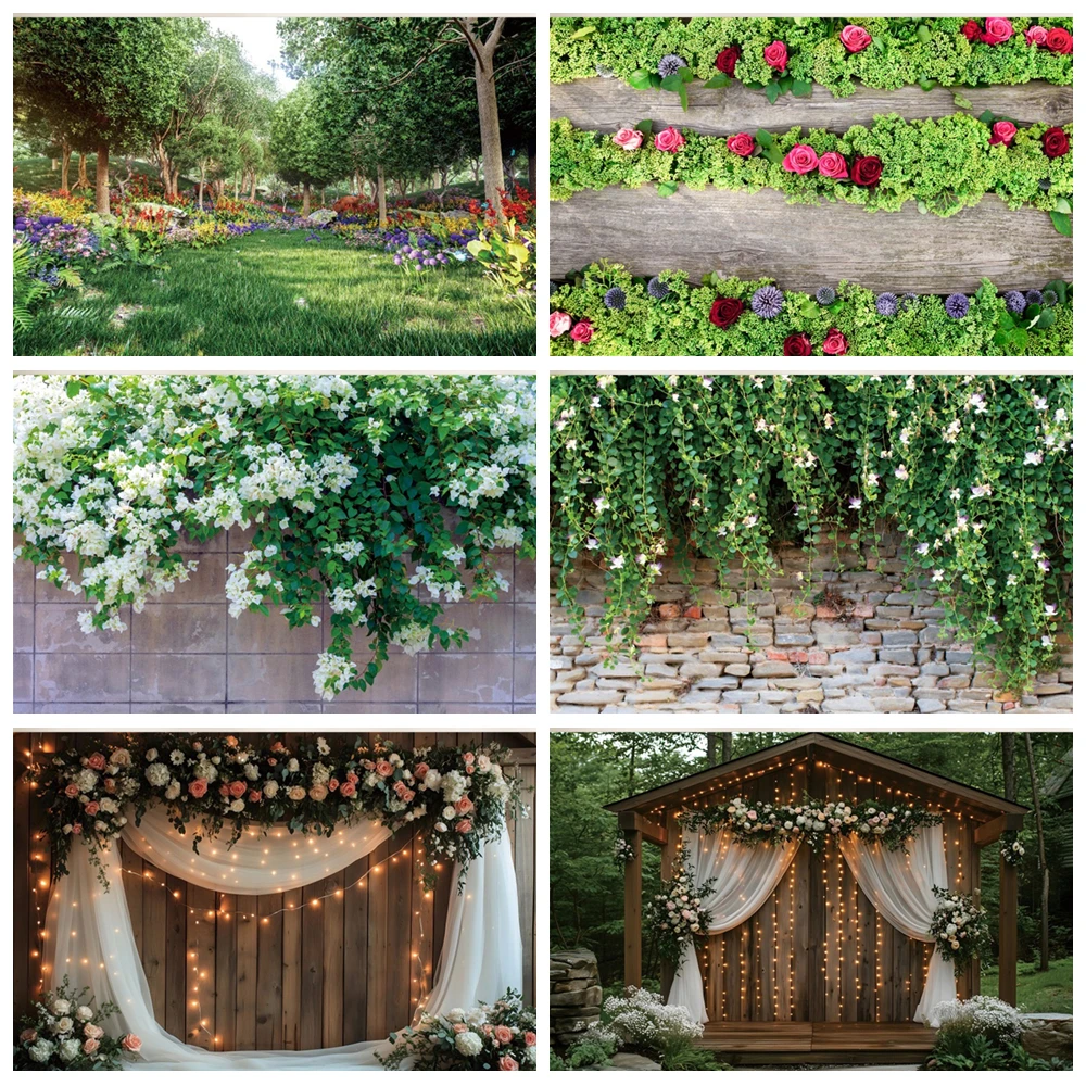 

Flowers Arch Curtain Photo Frame Backdrop Photography Baby Birthday Wedding Decoration Photobooth Home Decor Background