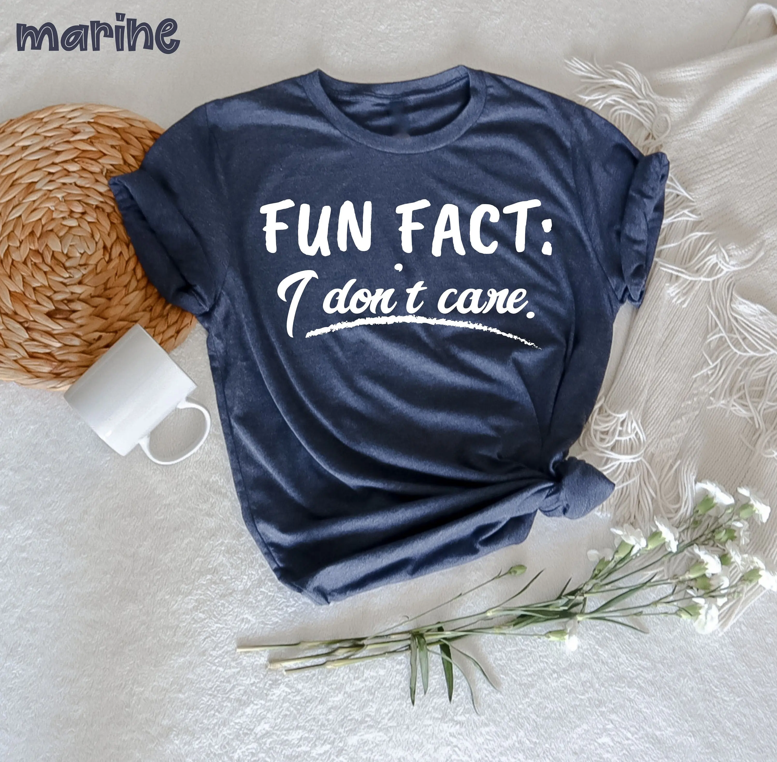 Fun Fact I Don'T Care T Shirt Funny Saying Sarcastic Quote With Sayings Mom Idgf