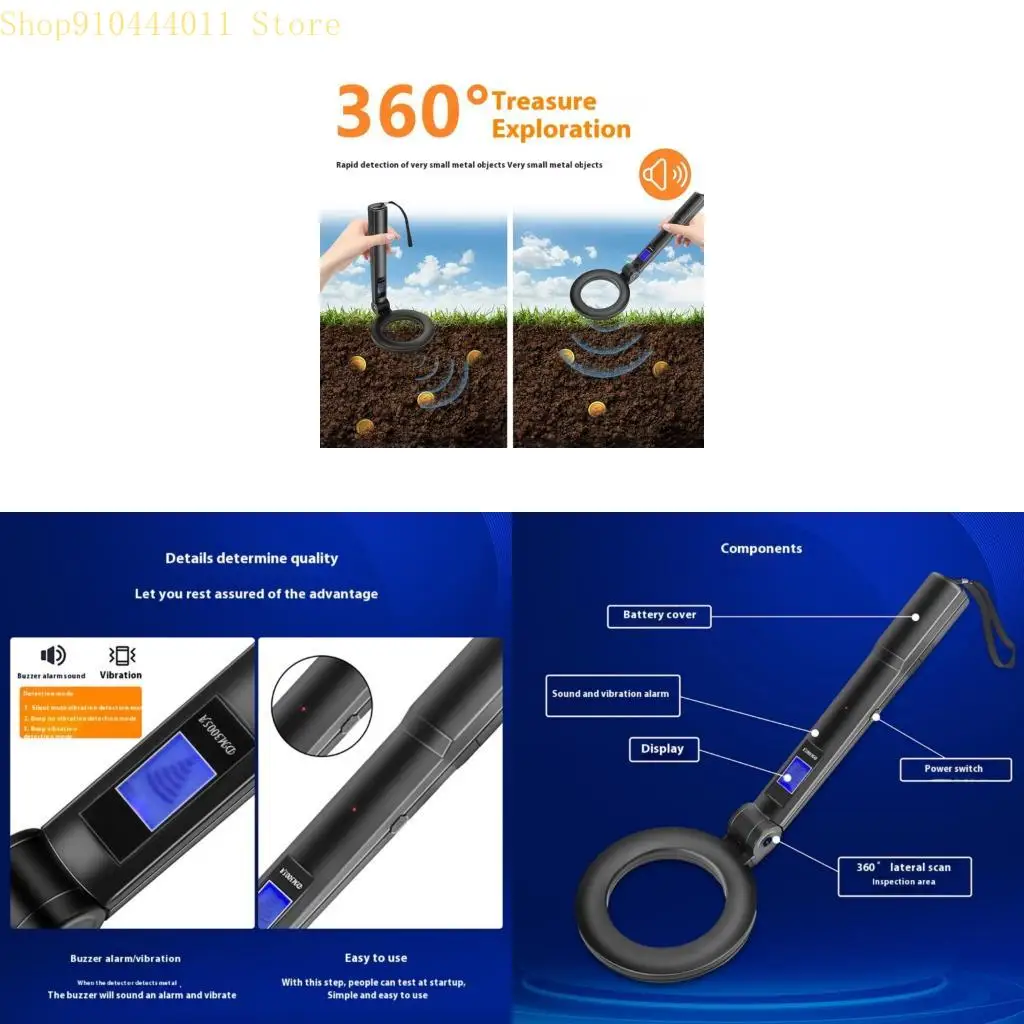 

28GF Adjustable Metal Detector Portable Design Enhancing Ground Search Efficiency Set