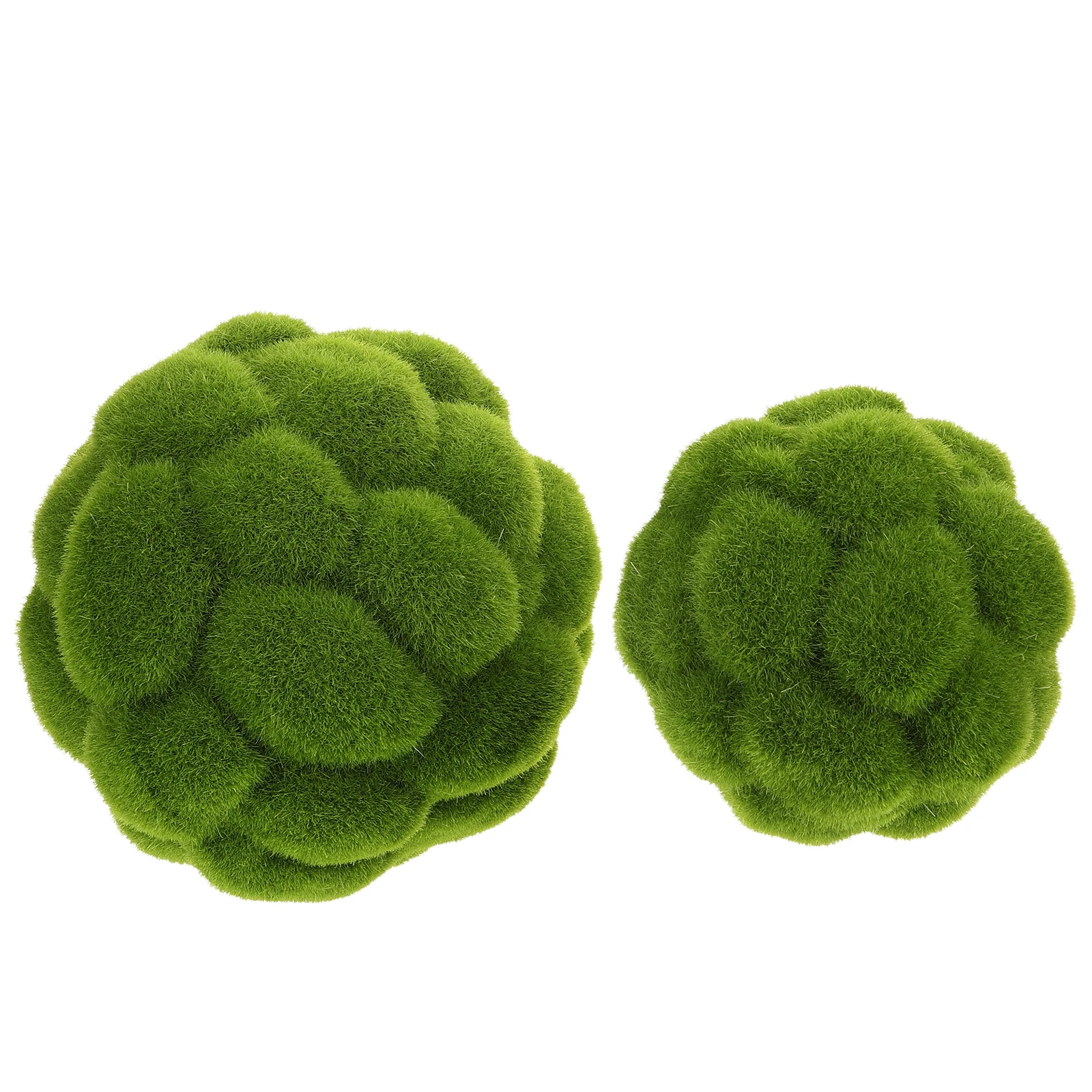 

2pcs Simulated Moss Ball Artificial Plants Decoration Faux Greenery Decorative Balls Lightweight Fade Resistant Safe