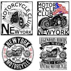 Naszywki Punk Rock Biker w paski New York klub motocyklowy na transfery na ubrania naszywki termosamoprzylepne naklejki litery