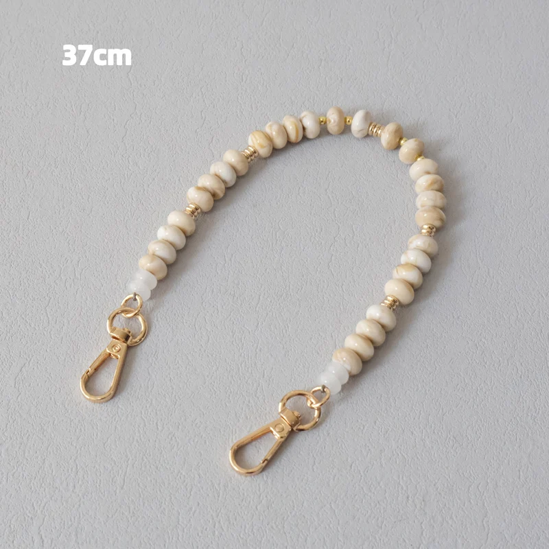Neues Mode-Accessoire für Damenhandtaschen: Abnehmbare, solide Perlenketten, niedlicher Acryl-Luxusriemen, eleganter Taschengriff mit Perlenkette für Damen. – Detail 9