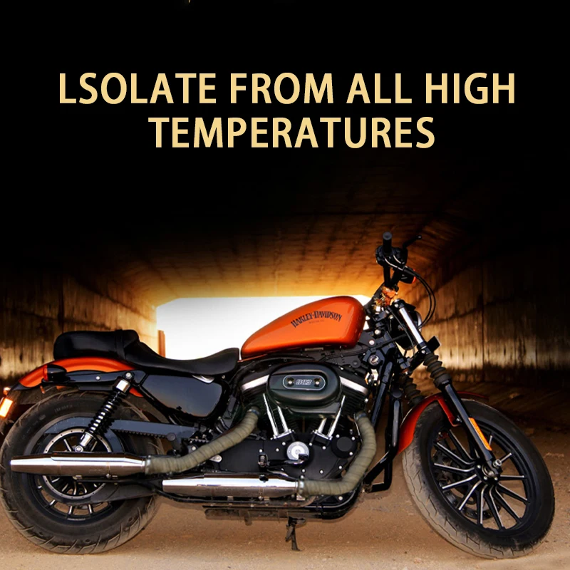 Motorrad Auspuffrohr Thermo band Auto Fahrrad Glasfaser Schutz band, Auspuff isolierung Hoch temperatur schutz teile