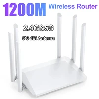 Repetidor de rango Wifi enrutador inalámbrico de doble banda 2,4G 5G de 1200Mbps con antenas de alta ganancia de 5*6dBi extensor Wi-Fi de cobertura más amplia