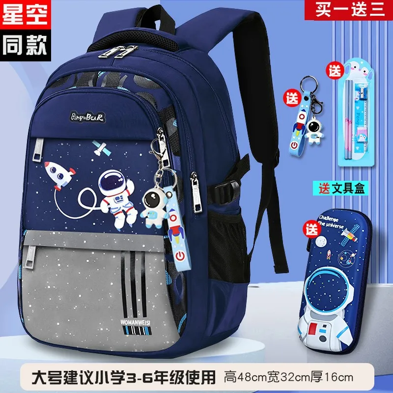 Sac à Dos d\'École Étanche pour Enfant Garçon, Cartable Primaire, Livre, Mochila bettalk l, Orth4WD