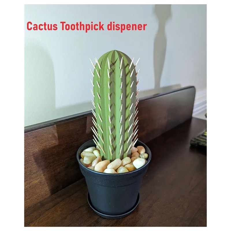 

Plant Decoration Crafts Home Decoration Garden 3D Printed Cactus Simulation Pot Toothpick Box Table Decoration