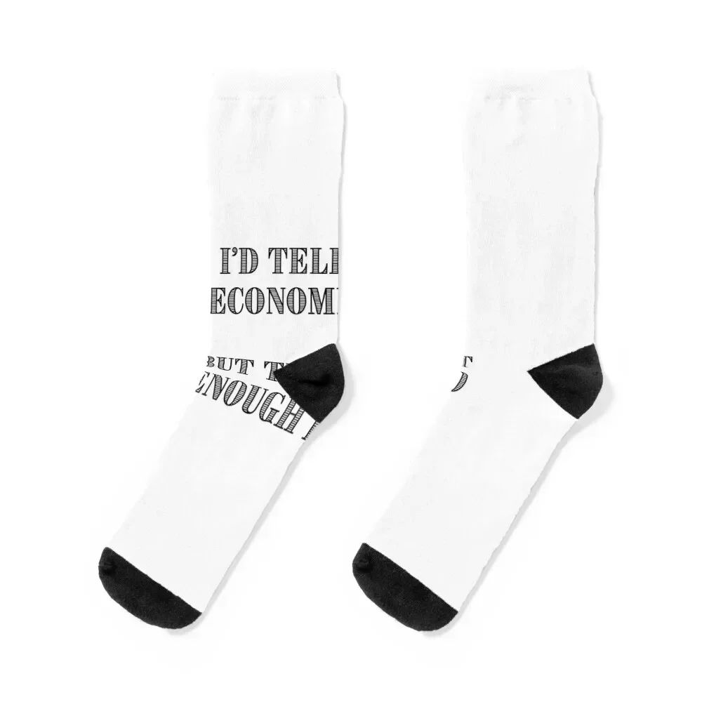 Economics Joke Demand Supply Socks gym golf New year's men cotton high quality Socks Man Women's