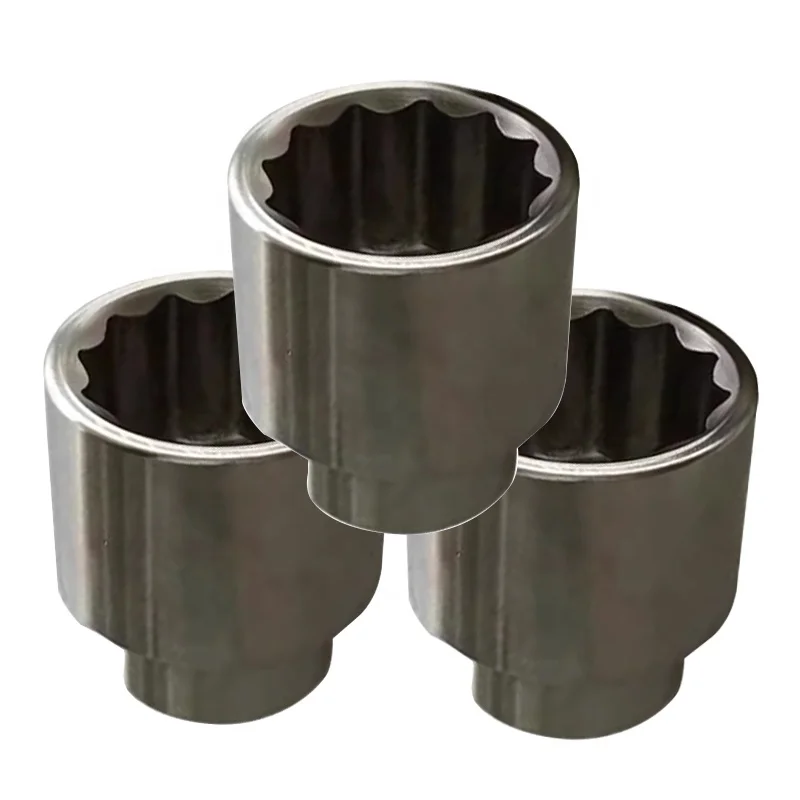 3/4 Titanium Alloy Square Head Sleeve Non-Magnetic Lightweight Industrial Grade, Black Oxidation Surface Treatment 1/2