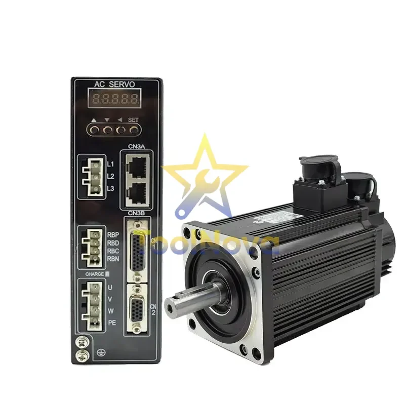 2026Hotsale* Economic 2kw 3-Phase AC Brushless Servo Motor Driver Single-Sided Inertia Tamagawa Encoder Waterproof 220V 50Hz