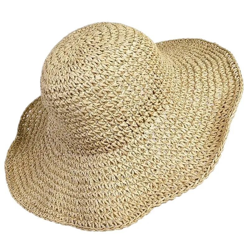 قبعة شمس للشاطئ للسيدات، قبعة صياد السمك، قبعة صيفية، قبعة قابلة للطي، قبعة شمس للسفر، قبعة شمس واسعة الحواف