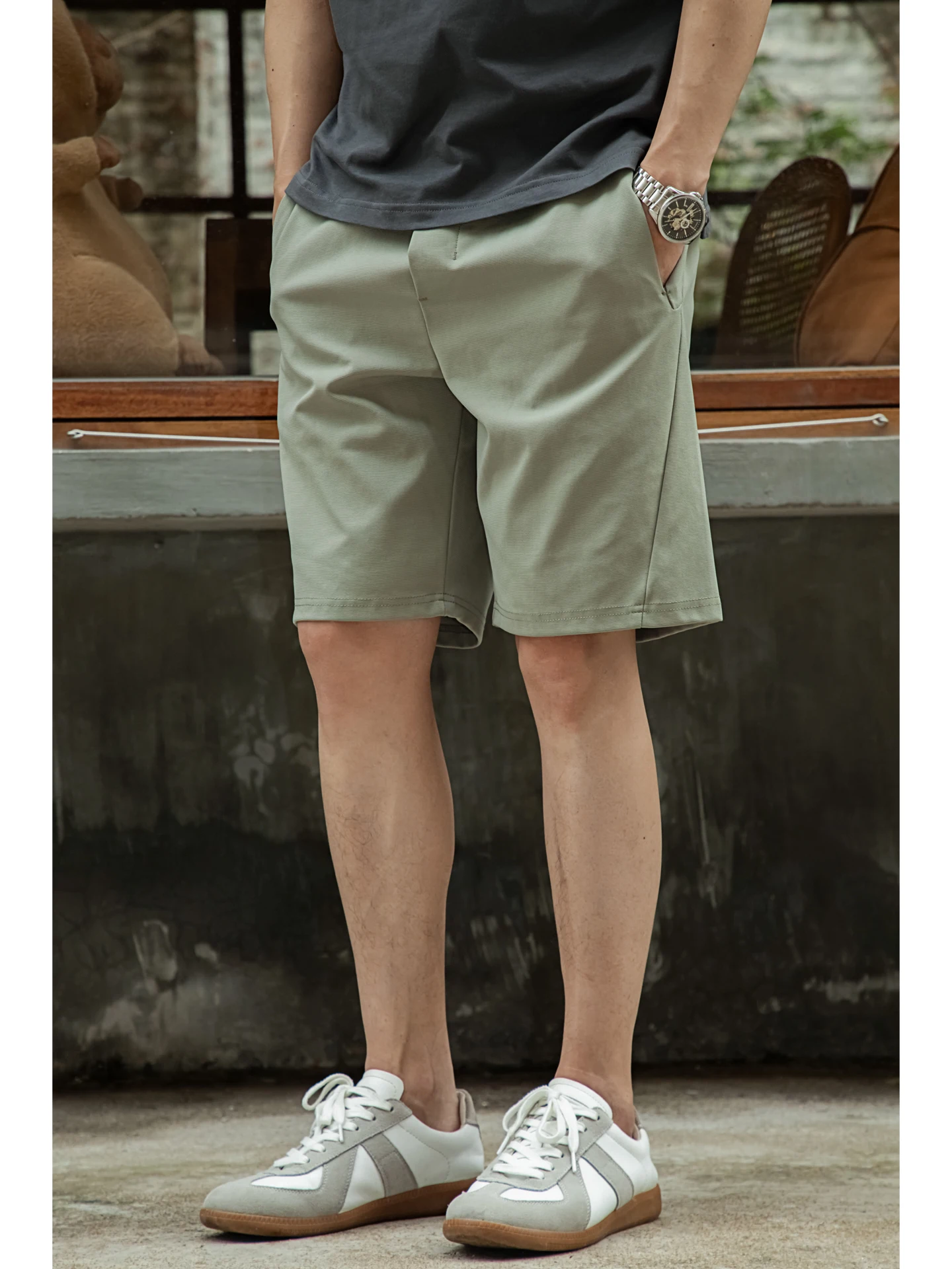 

Men's Outdoor Sports orts Dstring Waist Thin Qui Dry Elastic Summer Faion Urban Sle Polyester Fiber mid Waist Length