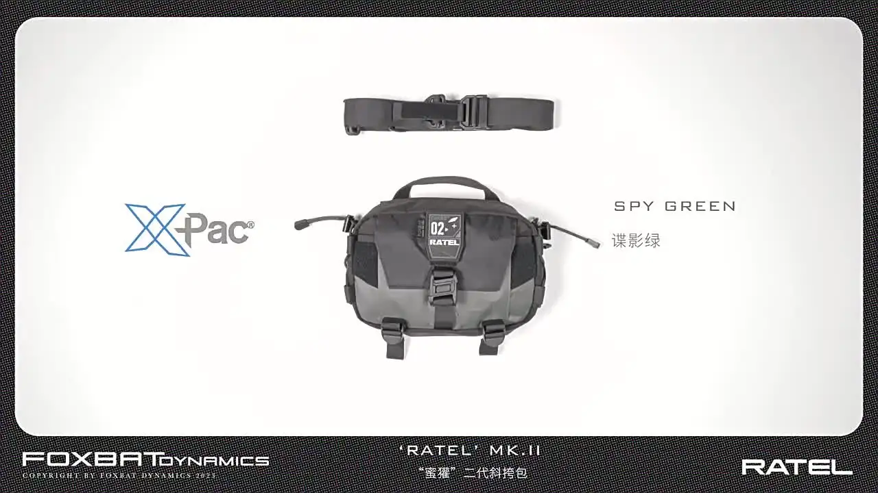 Cargador Crossbody Foxbat Dynamics Leg-16-Mk2: Materiales Xpac Y