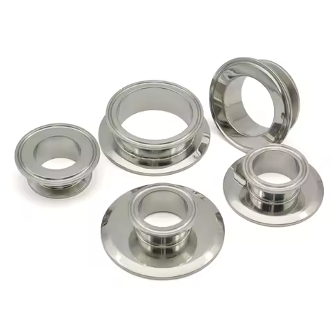 Three clip reducing flange end cap 1.5 "2" 3 "4" SS304 stainless steel 50.5 64 91 119mm sanitary household beer pipe fittings