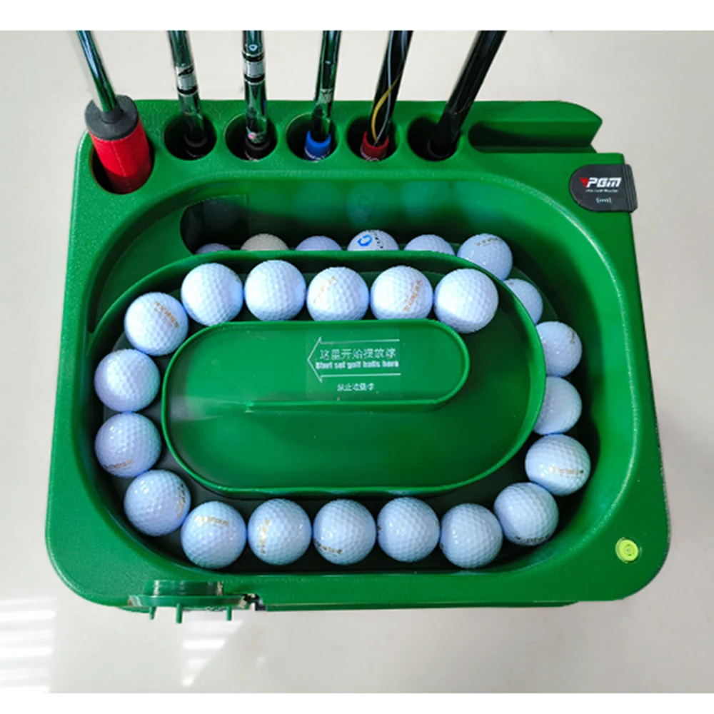 PGM Golf Ball Dispenser Infrared Sensor Tee Indoor Golf with Club Holder Multifunction Tee Box Electric Induction Tee Machine