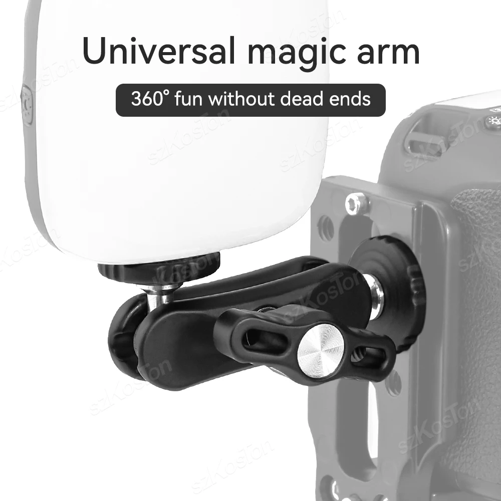 Metal Super Clamp with 360° Ball Head Magic Arm Clamp with 1/4\
