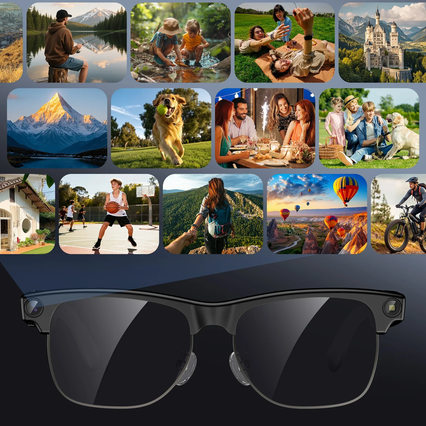 NEW Blackview BV200 Shooting Smart glasses 8MP 4K HD camera Bluetooth Call Voice Assistant AI Translation Glasses Free shipping