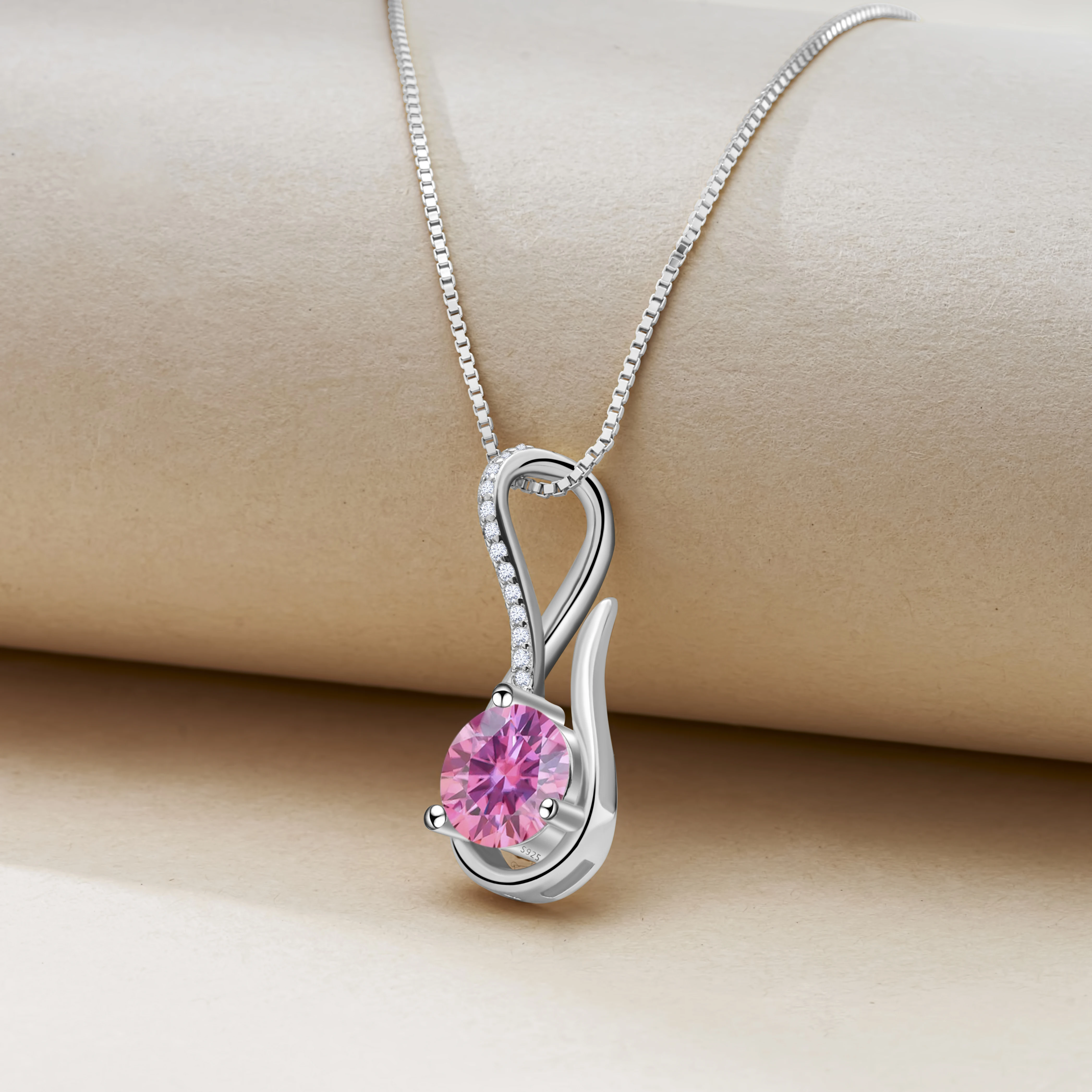 Colar de moissanite de 2 quilates, 8mm, para mulheres, certificação GRA, prata esterlina 925, pingente solitário, corrente, testador de diamante incluído