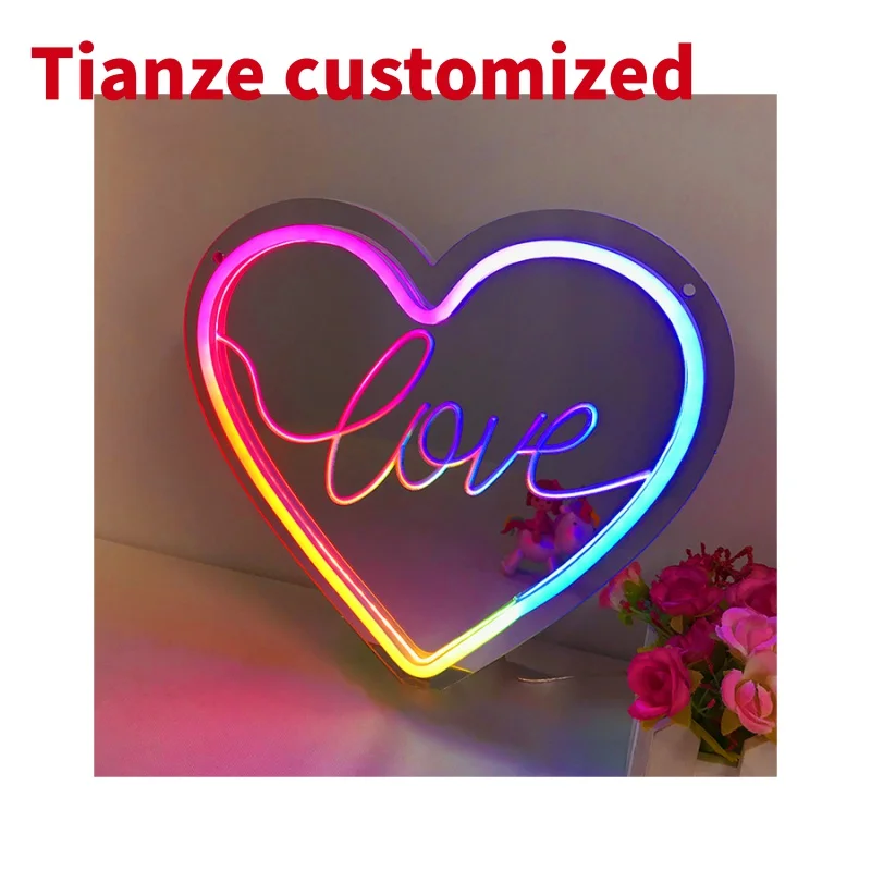 

(customized)Winbo Mirror With Led Light Bedroom Wedding Decor Wall Mounted Vanity Mirror With Lights Dreamcolor Ne