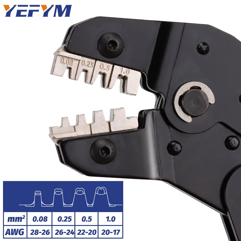 Crimping Tools For PH2.0/XH2.54/2.8/3.0/3.96/KF2510/JST Terminal SN-2549S 0.08-1.0mm²/AWG28-18  Wire Ratcheting Pliers YEFYM