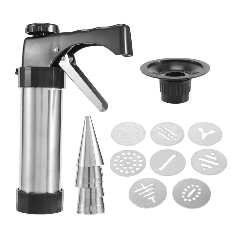 -[33A Tvdae] Cookie Press Maker Kit Cookie Press Making Press Biscuits Cake Mold Biscuit Press Maker Machine Dessert Decoration