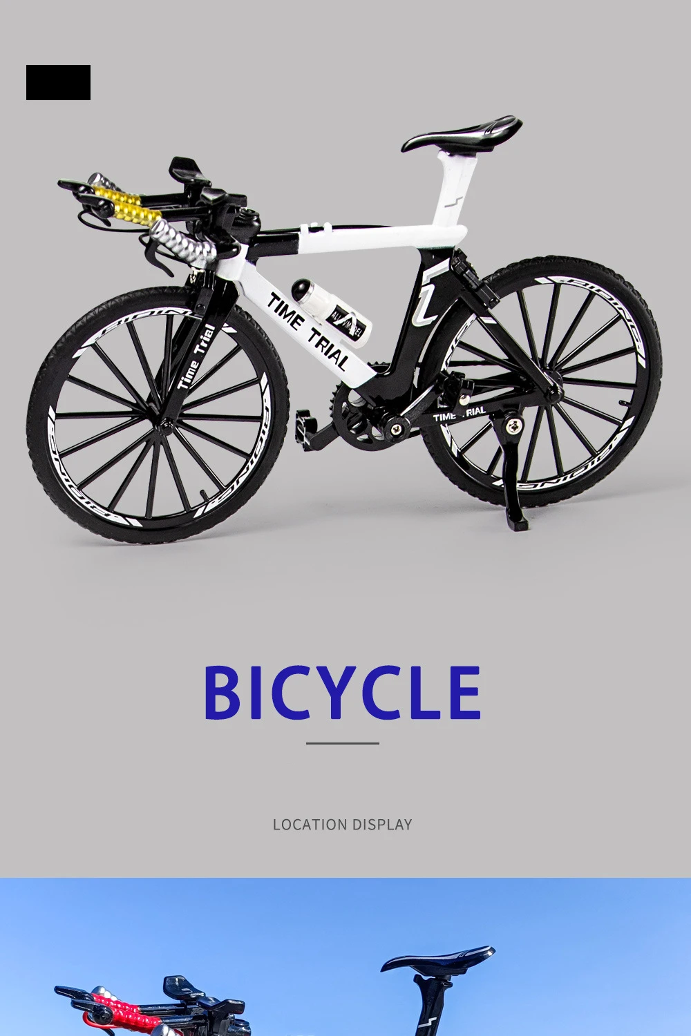 1:8 Modell-Legierungs-Fahrrad, Druckguss-Rennrad, Finger-Mountainbike-Modell, Metall-Taschenfahrrad, Simulations-Sammelspielzeug für Jungen – Detail 11