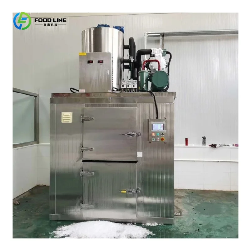 Industrial 500kg Flake Ice Machine 5 Tons per Day for Ice Drinking and Seafood Cooling Commercial Custom