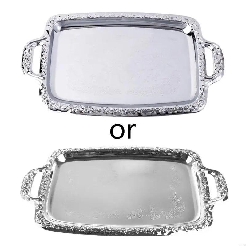 

Q39B Metal Snacks Tray for Wedding Gifts Cake Dessert Cake Pan Kitchen