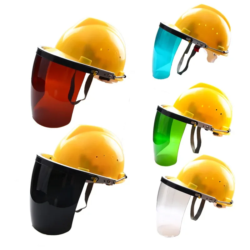 Clear Beschermende Full Face Shield Masker Lassen Helmen Anti-Uv Veiligheid Anti Splash Shock Maskers Vizier Werkplek Beschermende Helm