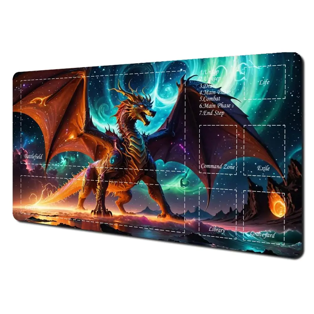 

Drogan card Mouse pad Fantasy-themed MTG gamming playmat game play mat Duel pads Beginner Card Battles Commander Gaming Deskpad