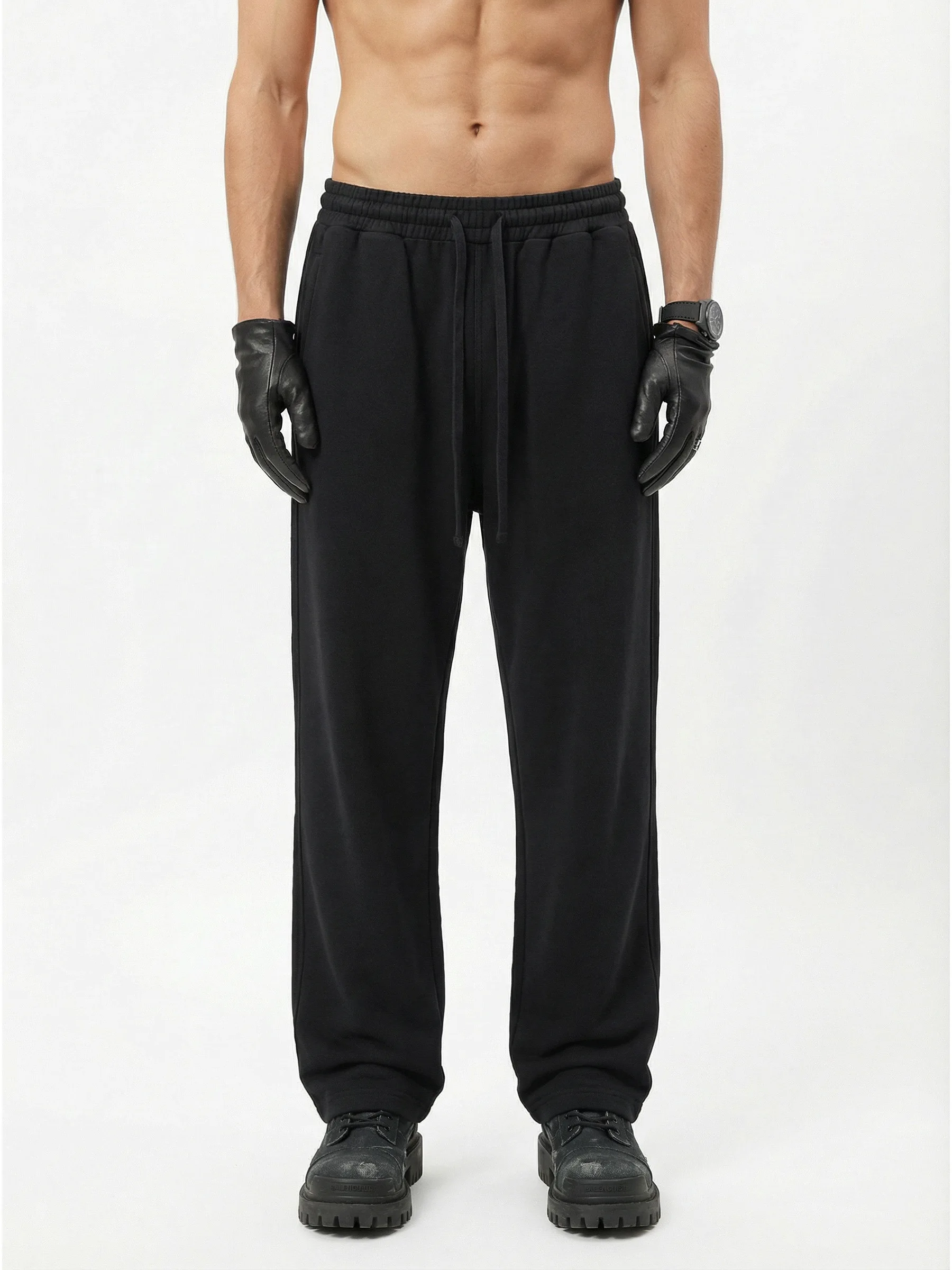 

Loose Casual Men's Sweatpants Drapey Straight Leg Heavyweight Spring Autumn Kanye High Street Sle Comfortable Breathable Co...