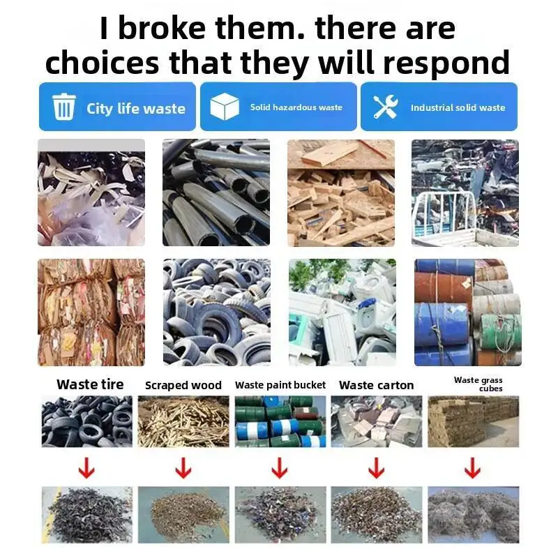 Equipment Waste Paper Box Shredding And Packing Production Line Double-axis Shredder Old Newspaper Hard Cardboard