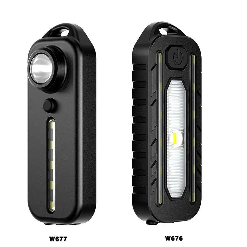 Usb Key Light, Bicycle Warning Lamp Outdoor Running Backpack Lighting, Cob Portable Pen Clip Work Light Compact Lightweight